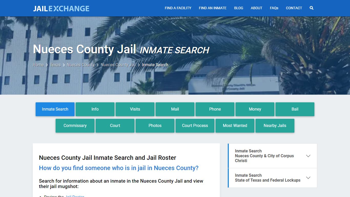 Inmate Search: Roster & Mugshots - Nueces County Jail, TX - Jail Exchange