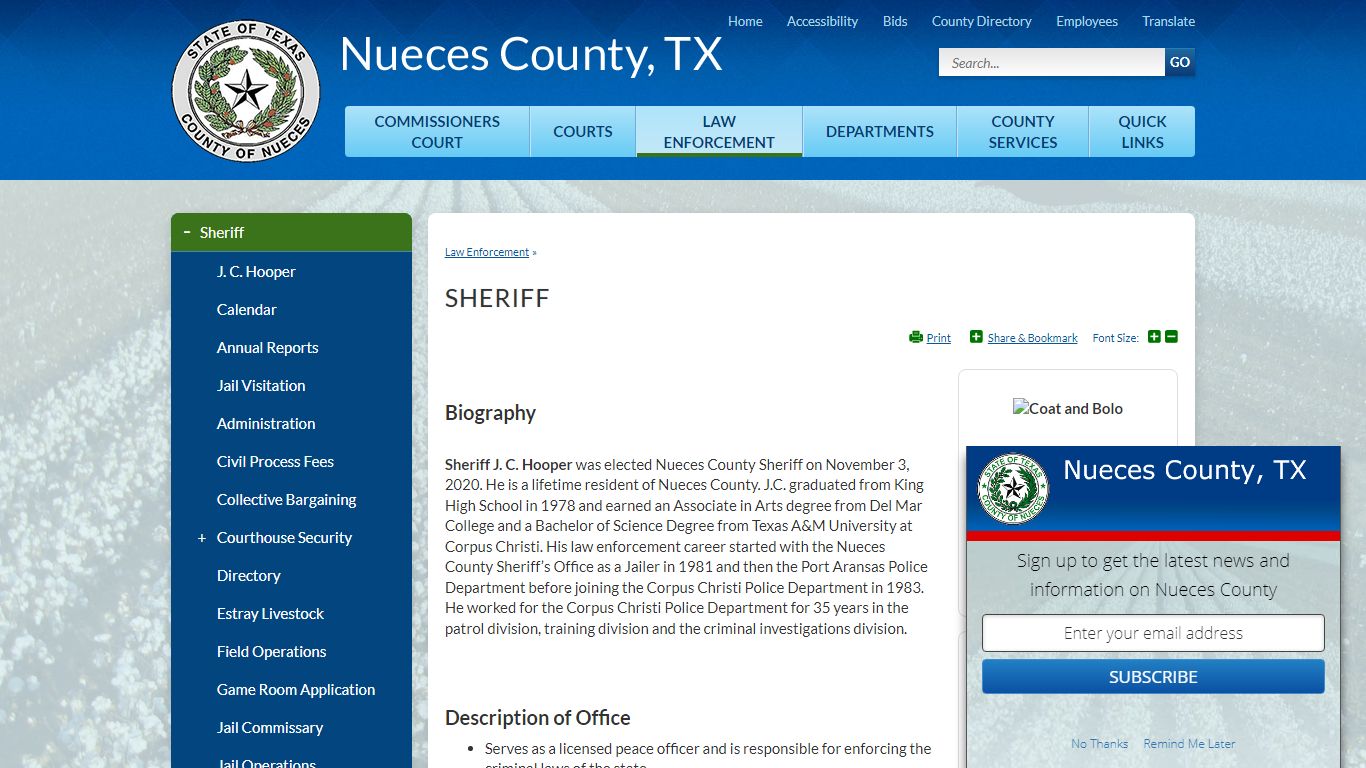 Sheriff | Nueces County, TX